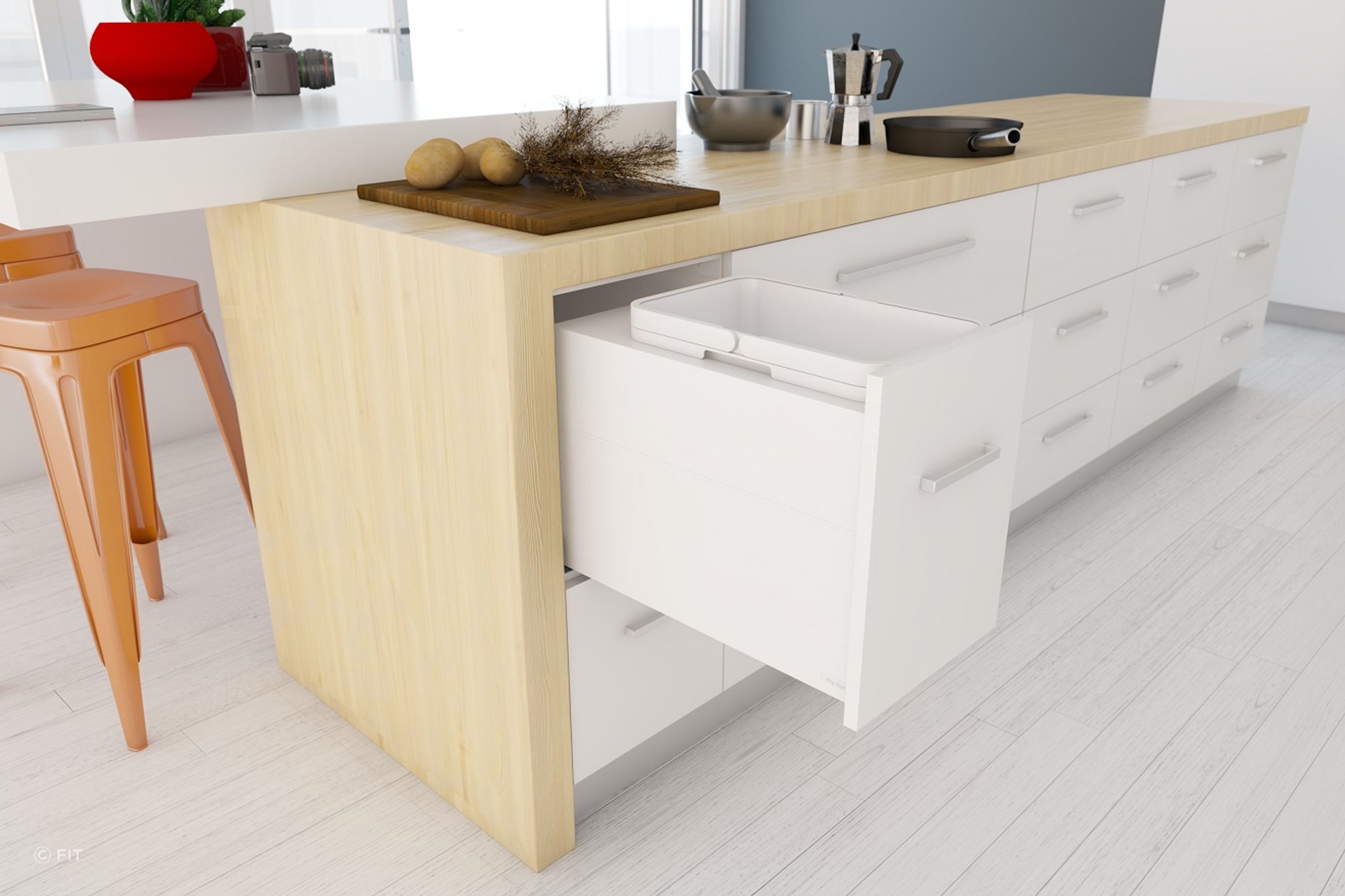 Tanova Designer Series 2 Pull Out Kitchen Bins