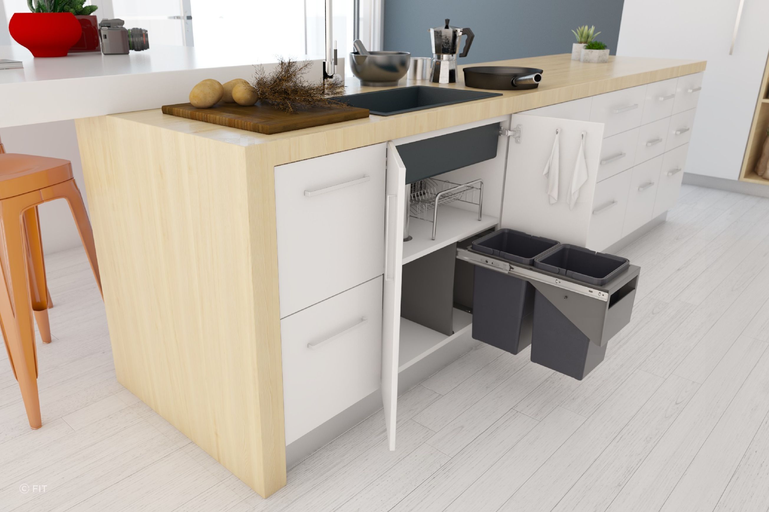 Tanova Simplex Pull Out Kitchen Bins