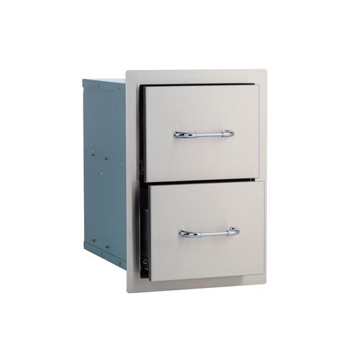 Double Drawer - Stainless Steel