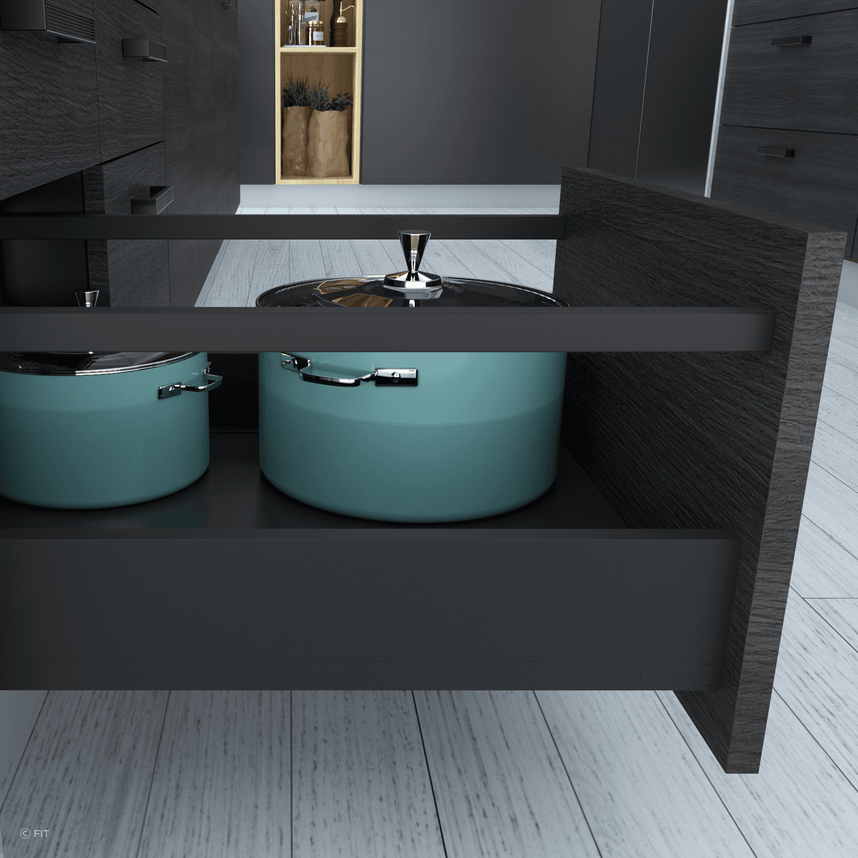 ALUNAN T Slimwall Soft Close Drawer System