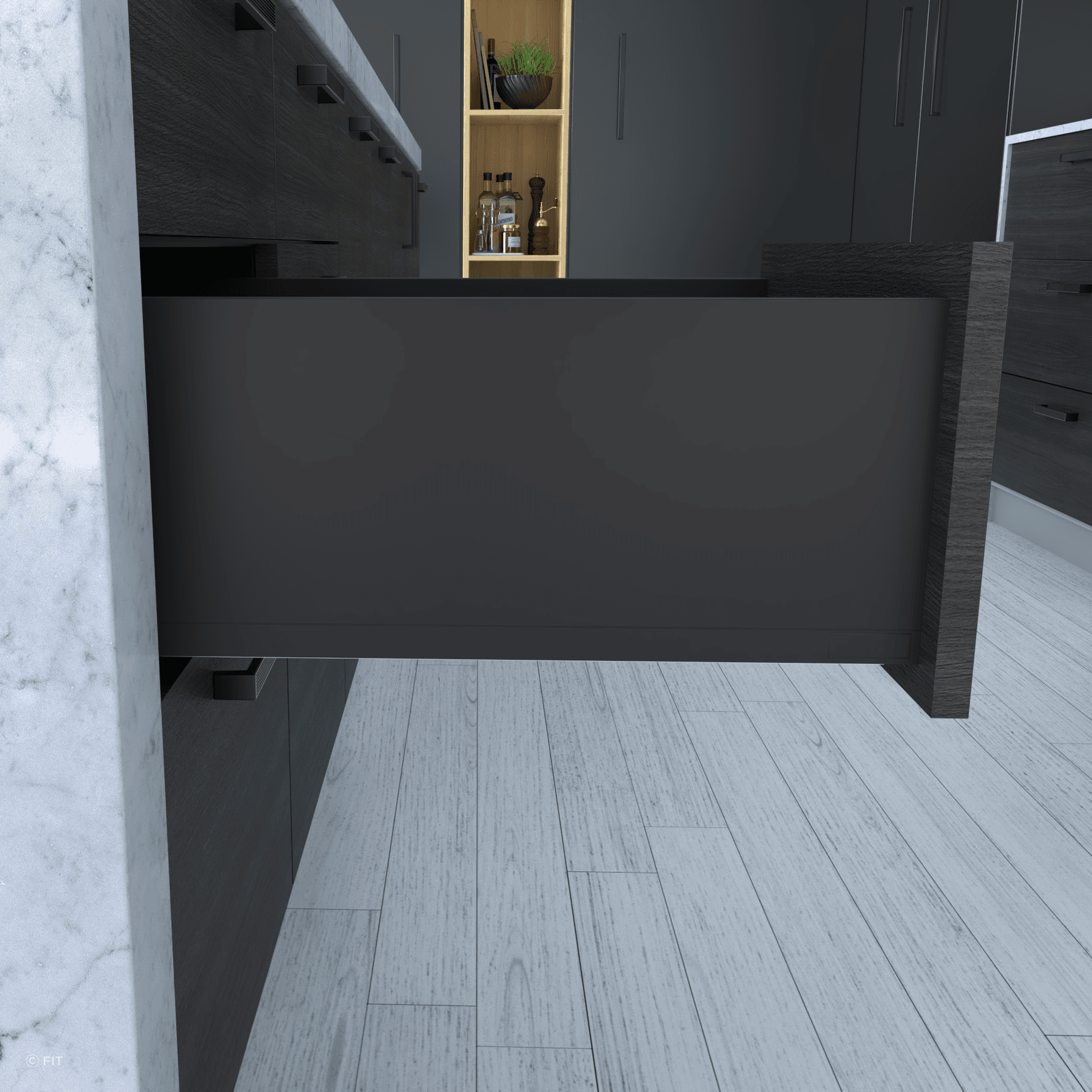ALUNAN T Slimwall Soft Close Drawer System