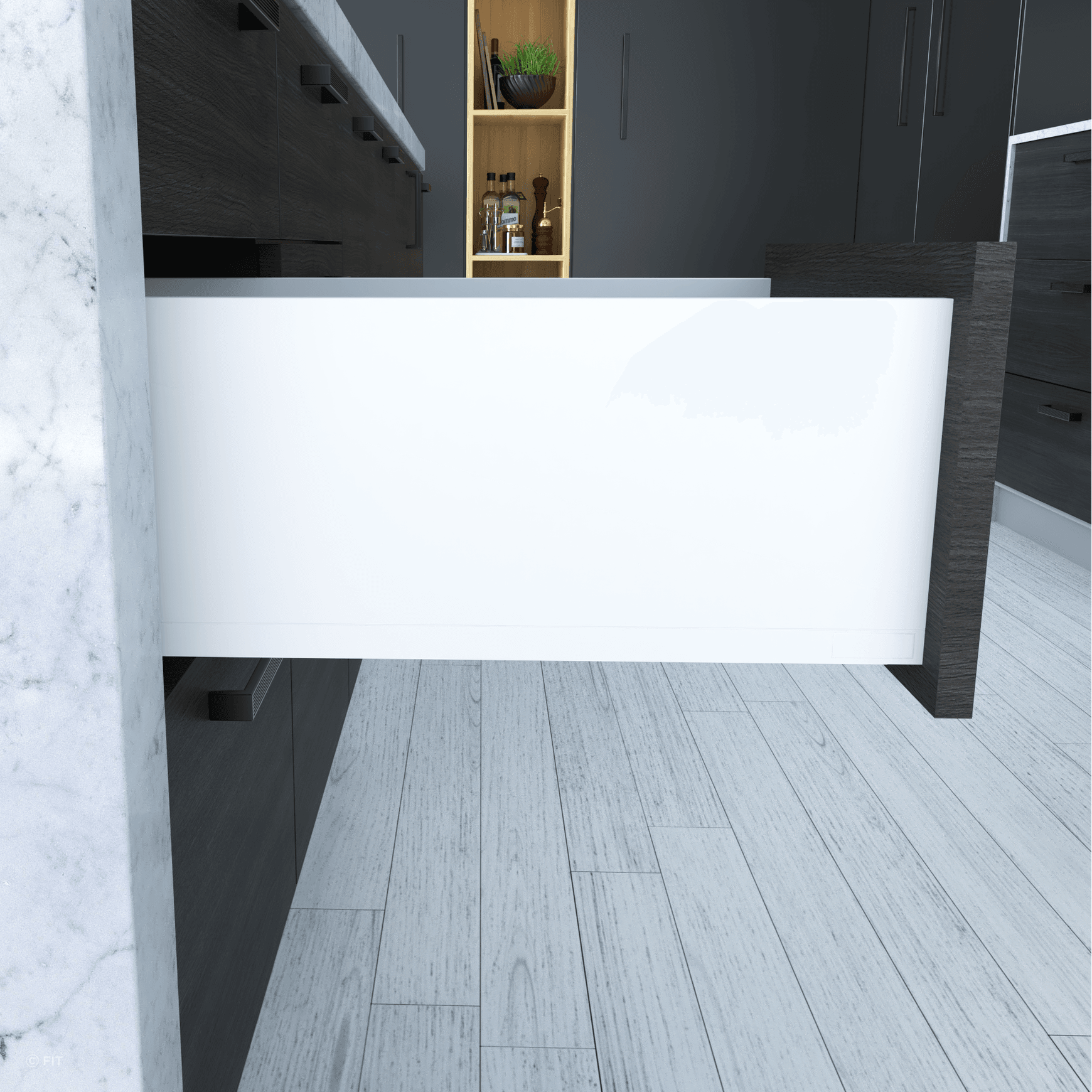 ALUNAN T Slimwall Soft Close Drawer System
