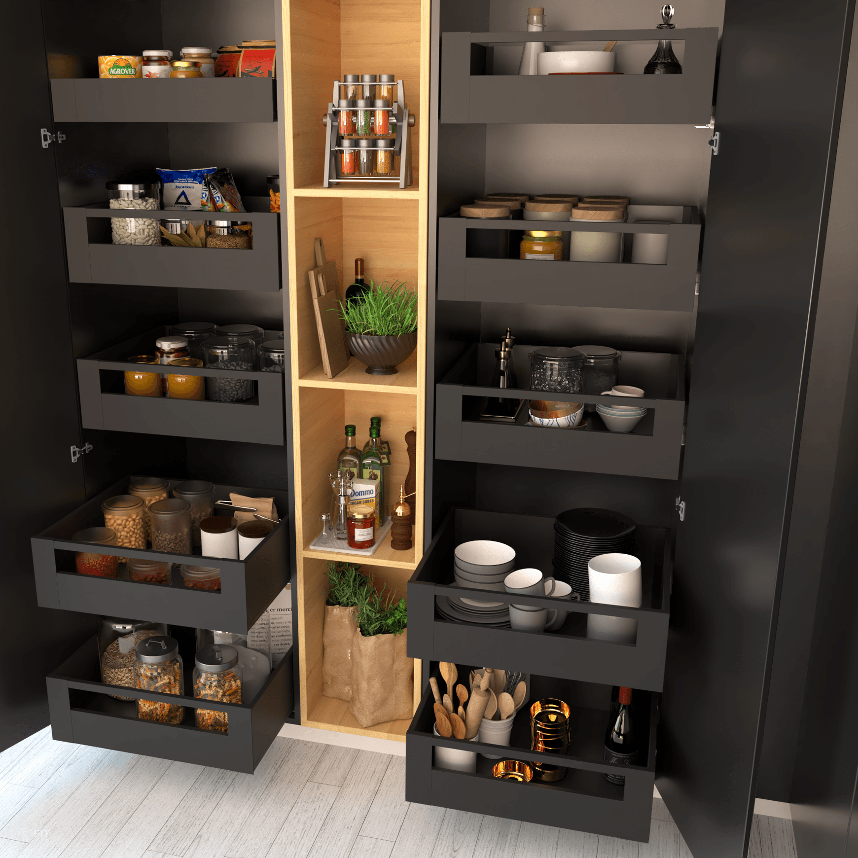 ALUNAN T Slimwall Soft Close Drawer System