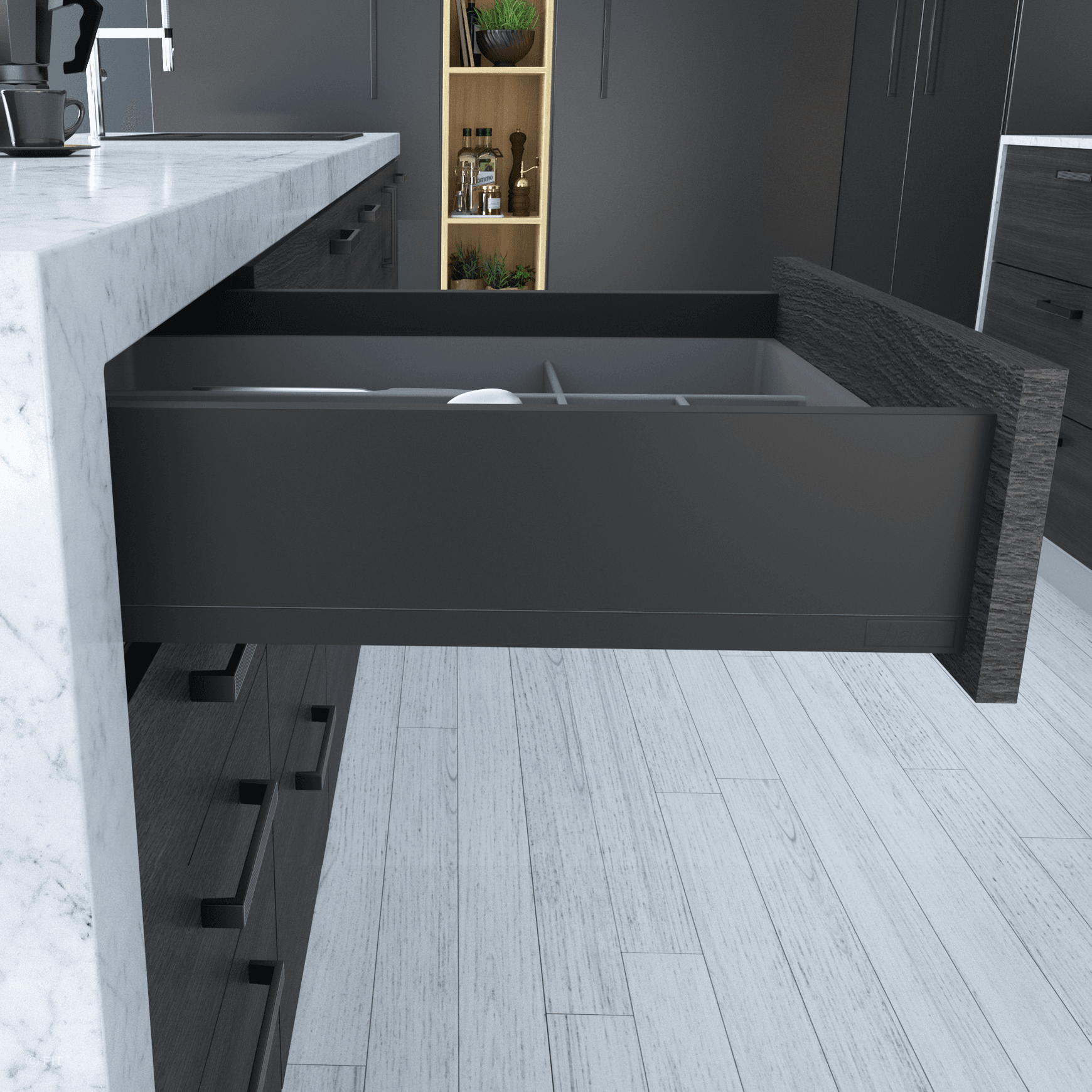 ALUNAN T Slimwall Soft Close Drawer System