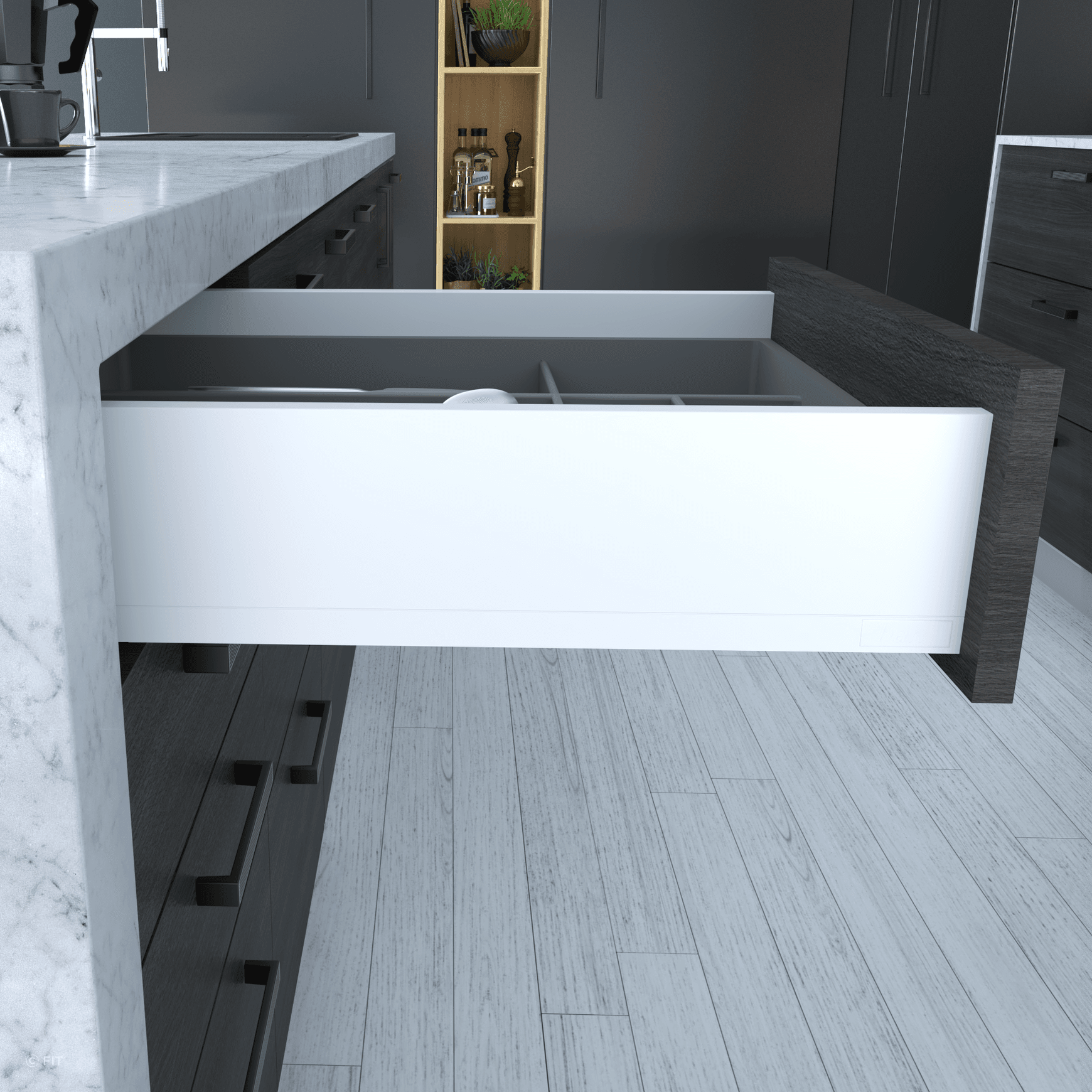 ALUNAN T Slimwall Soft Close Drawer System
