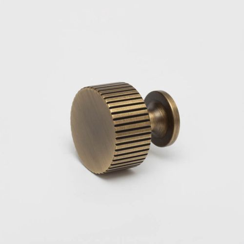 KT&CO Kitchen drawer knobs antique aged brass Rose Bay
