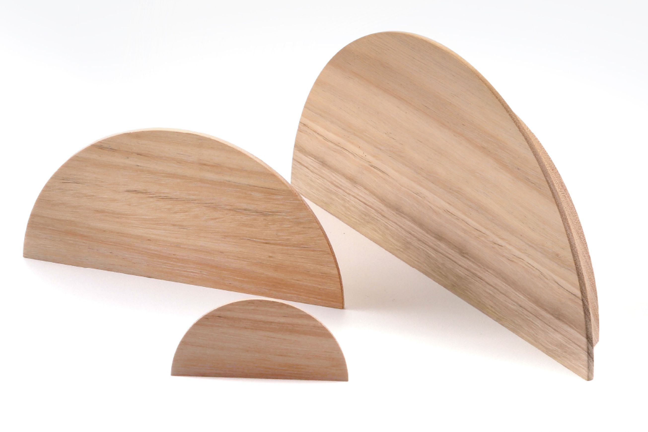 Hand Crafted Timber Half Moon Handles
