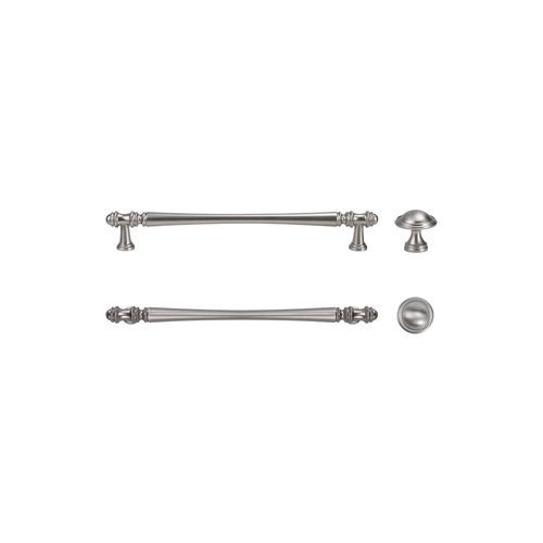 KT&CO Hampton style kitchen handles Toorak brushed nickel / chrome