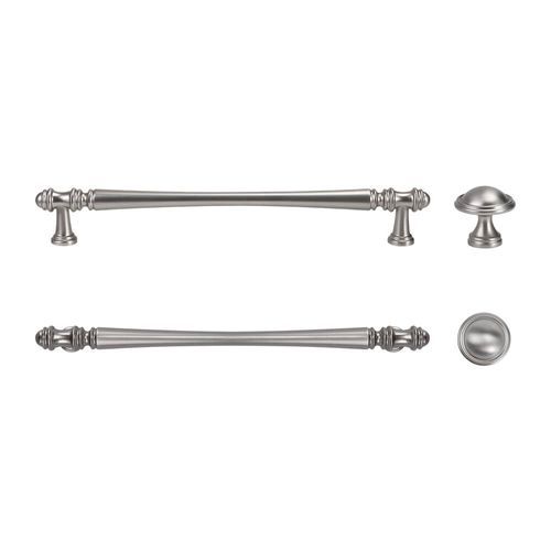 KT&CO Hampton style kitchen handles Toorak brushed nickel / chrome