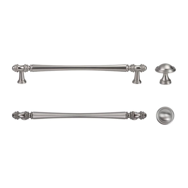 KT&CO Hampton style kitchen handles Toorak brushed nickel / chrome