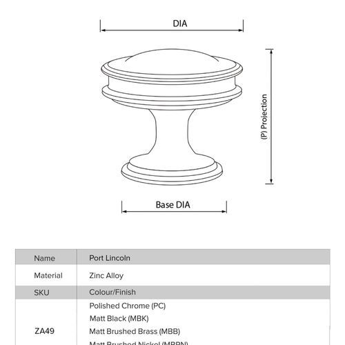 Port Lincoln Contemporary Drawer Knobs