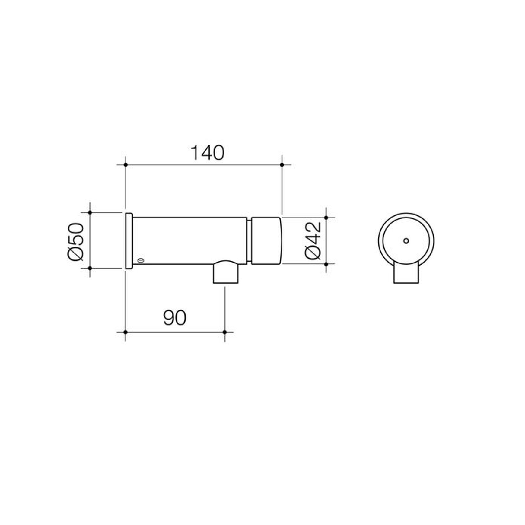 Civic Wall Push 90mm Bottle Filler