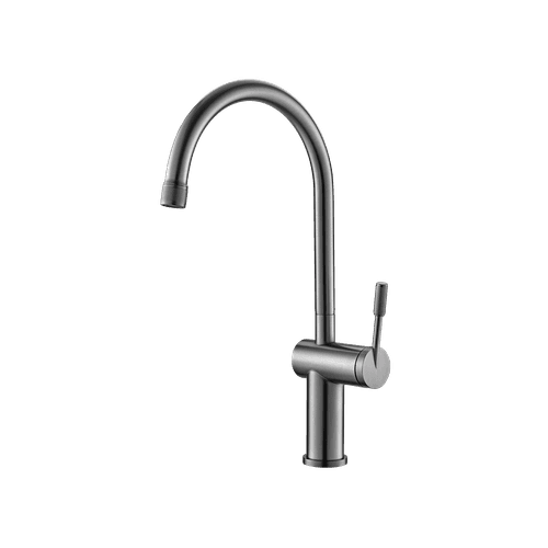 Rivet Gooseneck Kitchen Mixer Gun Metal
