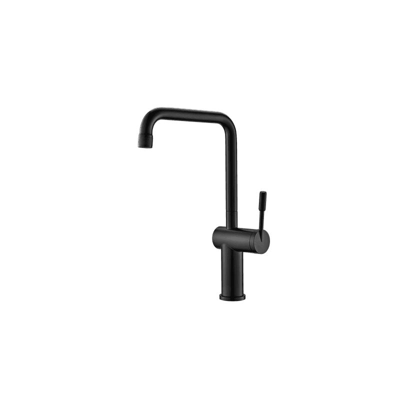 Rivet Straight Neck Kitchen Mixer Matte Black