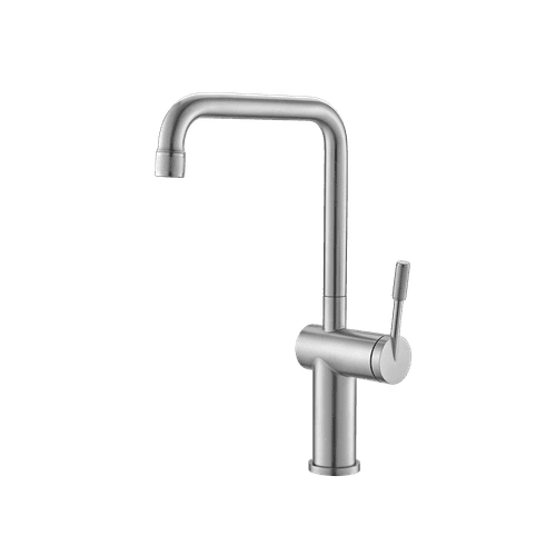 Rivet Straight Neck Kitchen Mixer Brushed Nickel