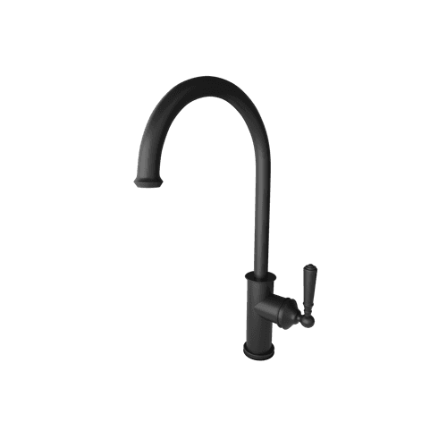 Roman Gooseneck Swivel Kitchen Mixer Matte Black