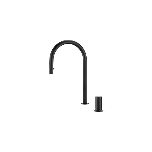 Doppia Extractable Kitchen Mixer Matte Black