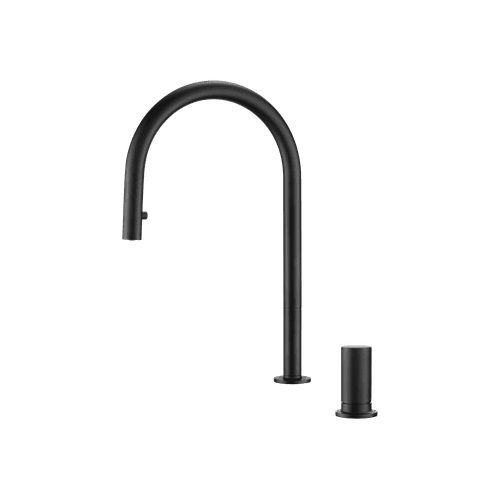 Doppia Extractable Kitchen Mixer Matte Black