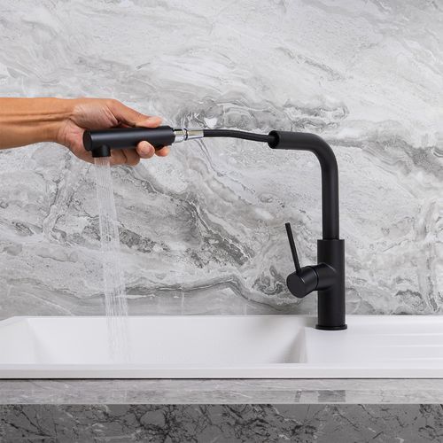 Nisa Square Pull Out Mixer Matte Black
