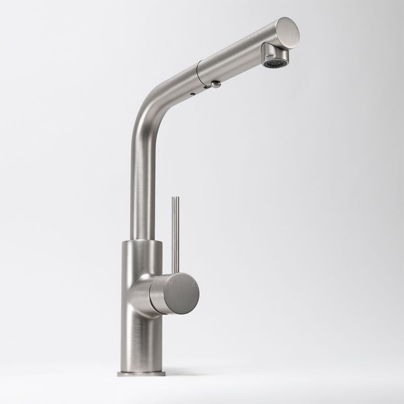 Nisa Square Pull Out Mixer Brushed Nickel