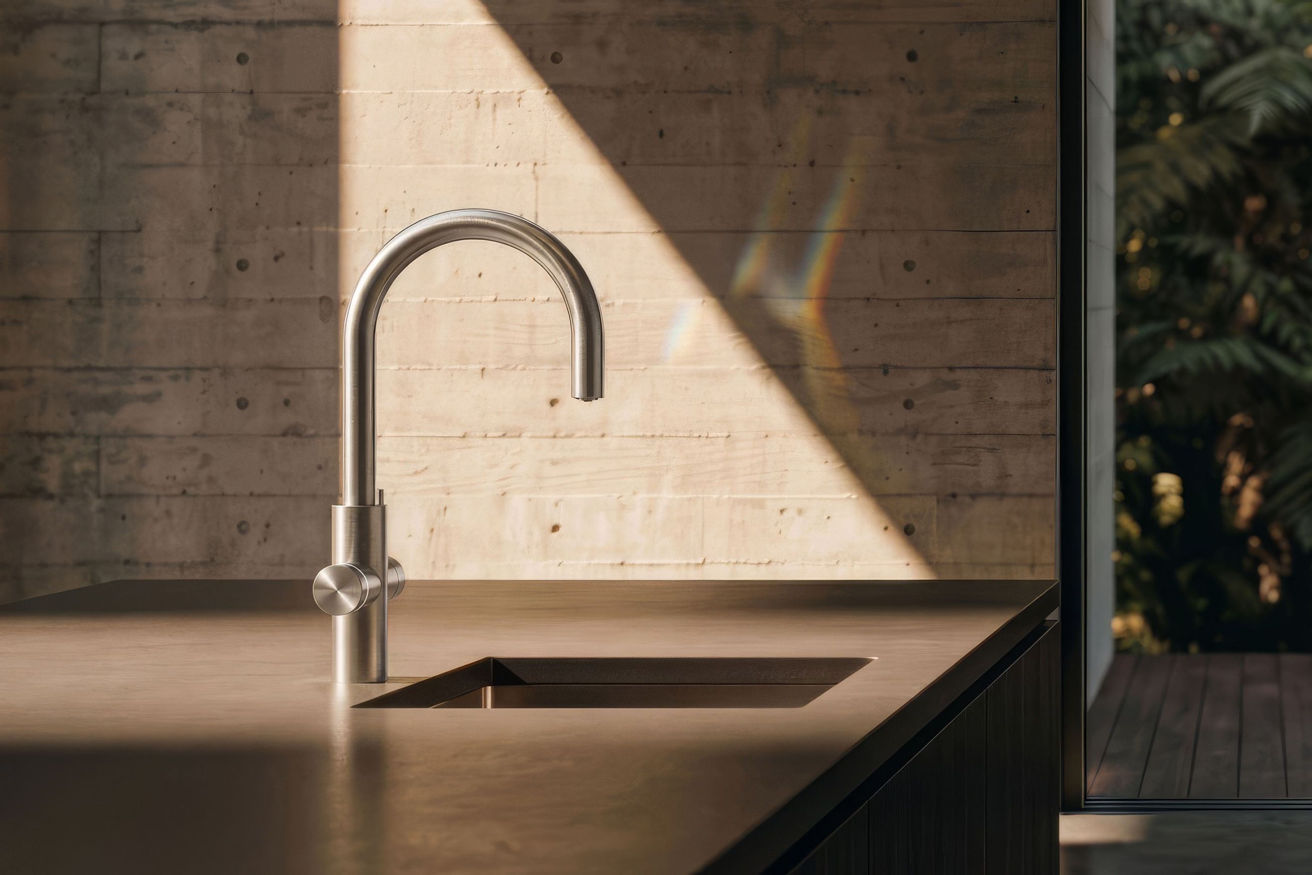 Oli Prism Multifunction Kitchen Mixer Round Spout Brush