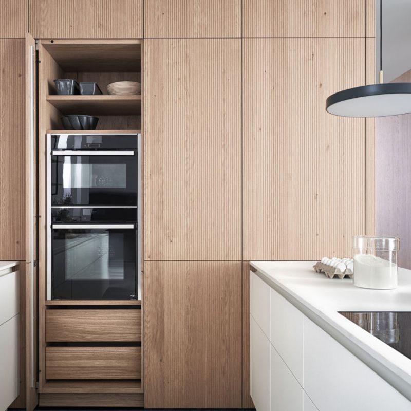 Bossa Oak Wood Veneer Kitchen Cabinetry