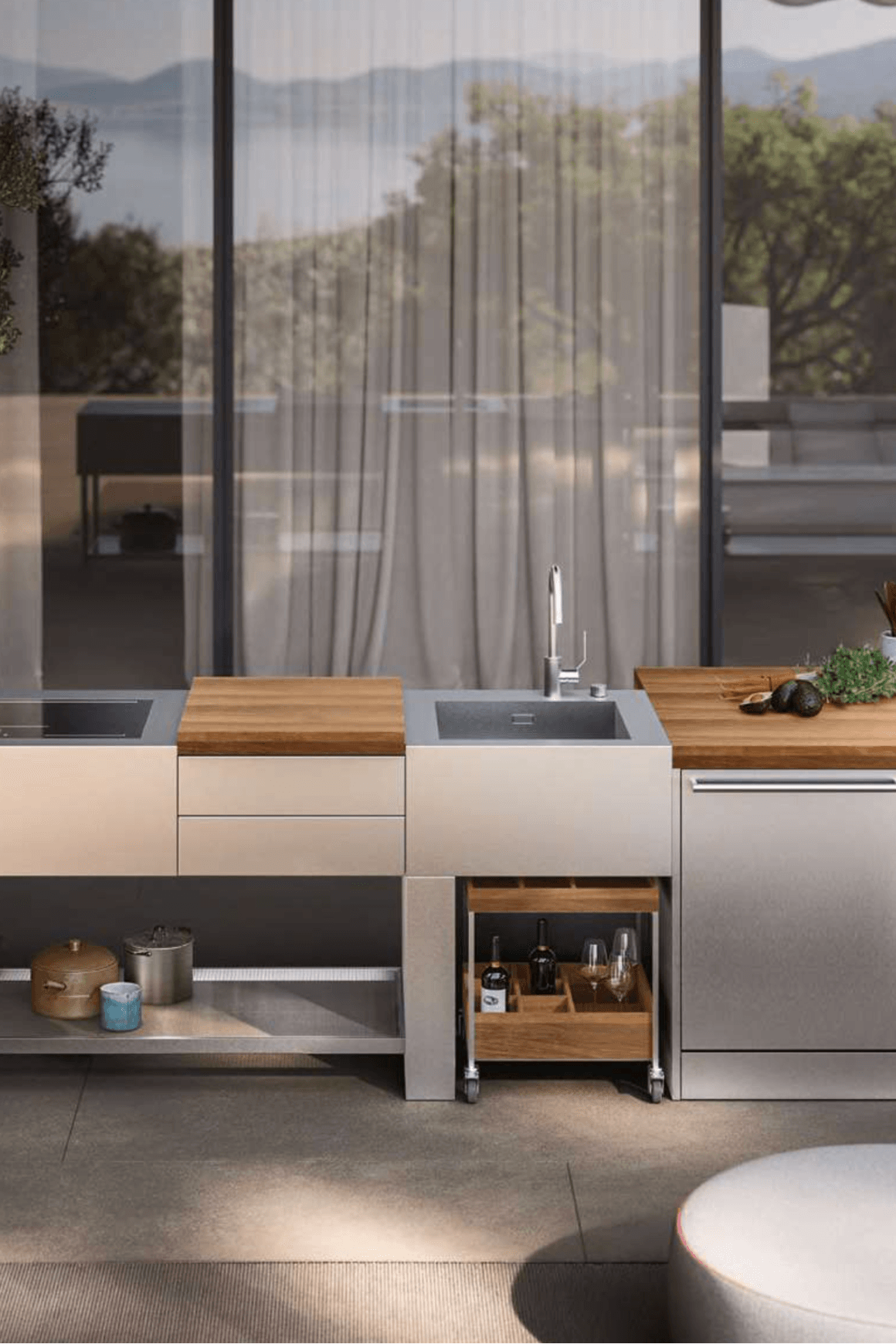 Open Outdoor Kitchen by Boffi