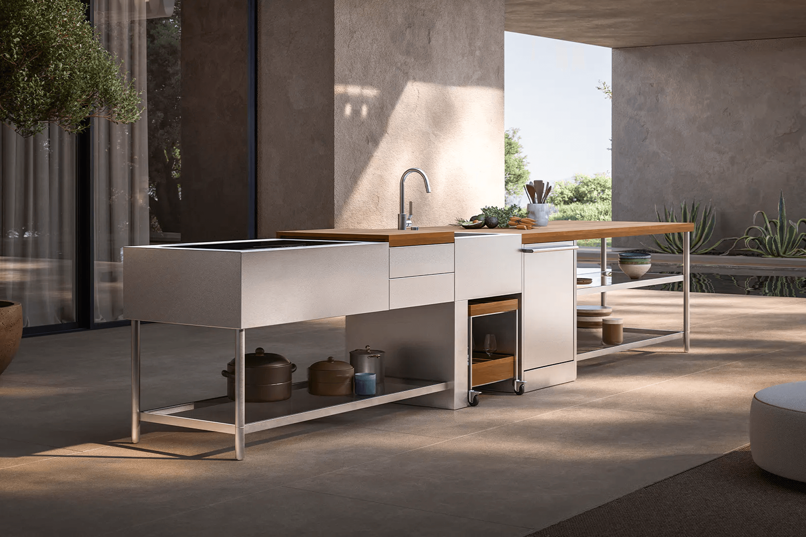 Open Outdoor Kitchen by Boffi
