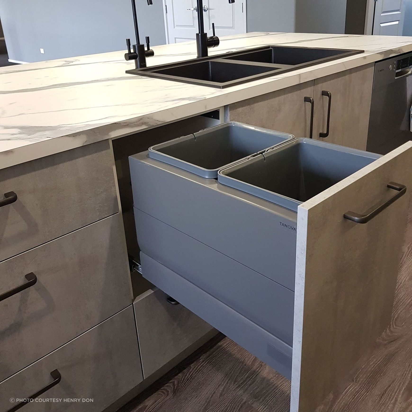 Tanova Designer Series Pull Out Kitchen Bins