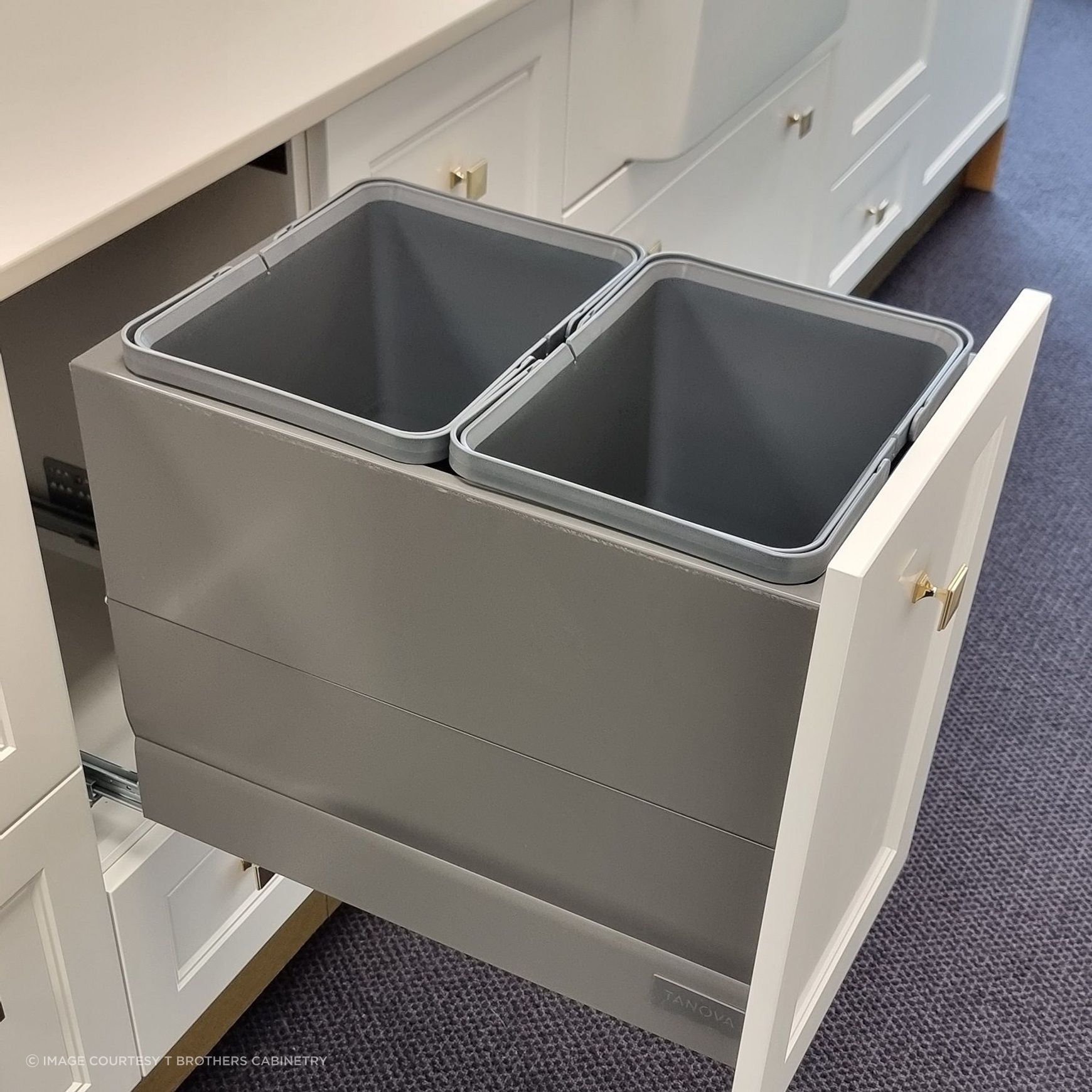 Tanova Designer Series Pull Out Kitchen Bins