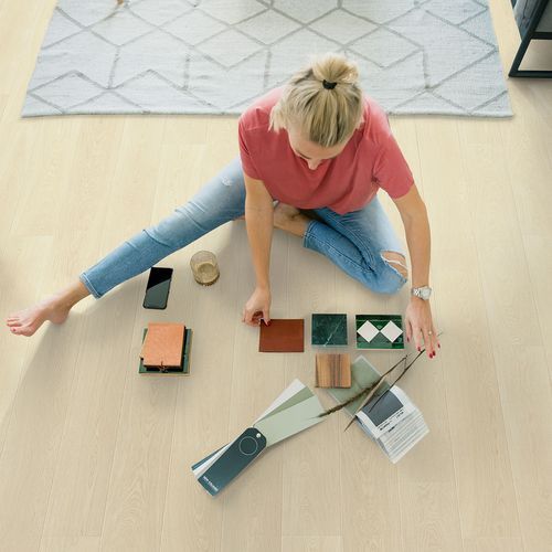 Clix Plus Laminate Flooring in Linen Oak