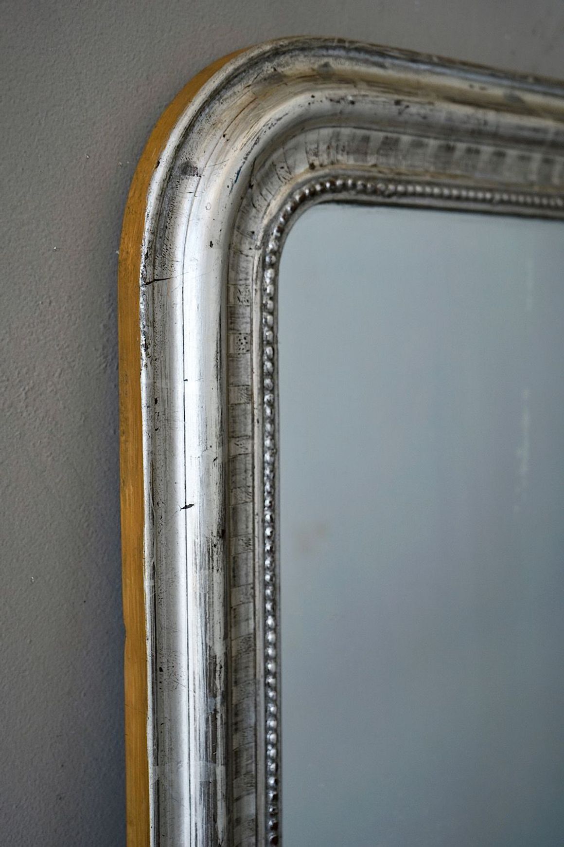 Antique French Louis Philippe Silvered Mirror