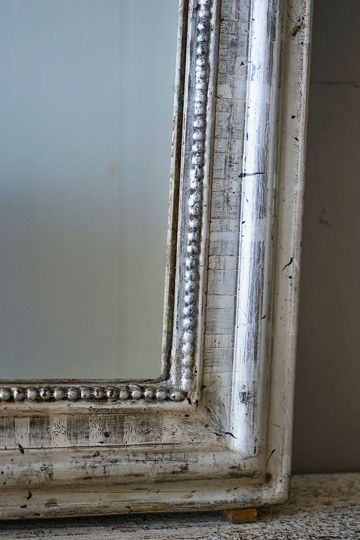 Antique French Louis Philippe Silvered Mirror