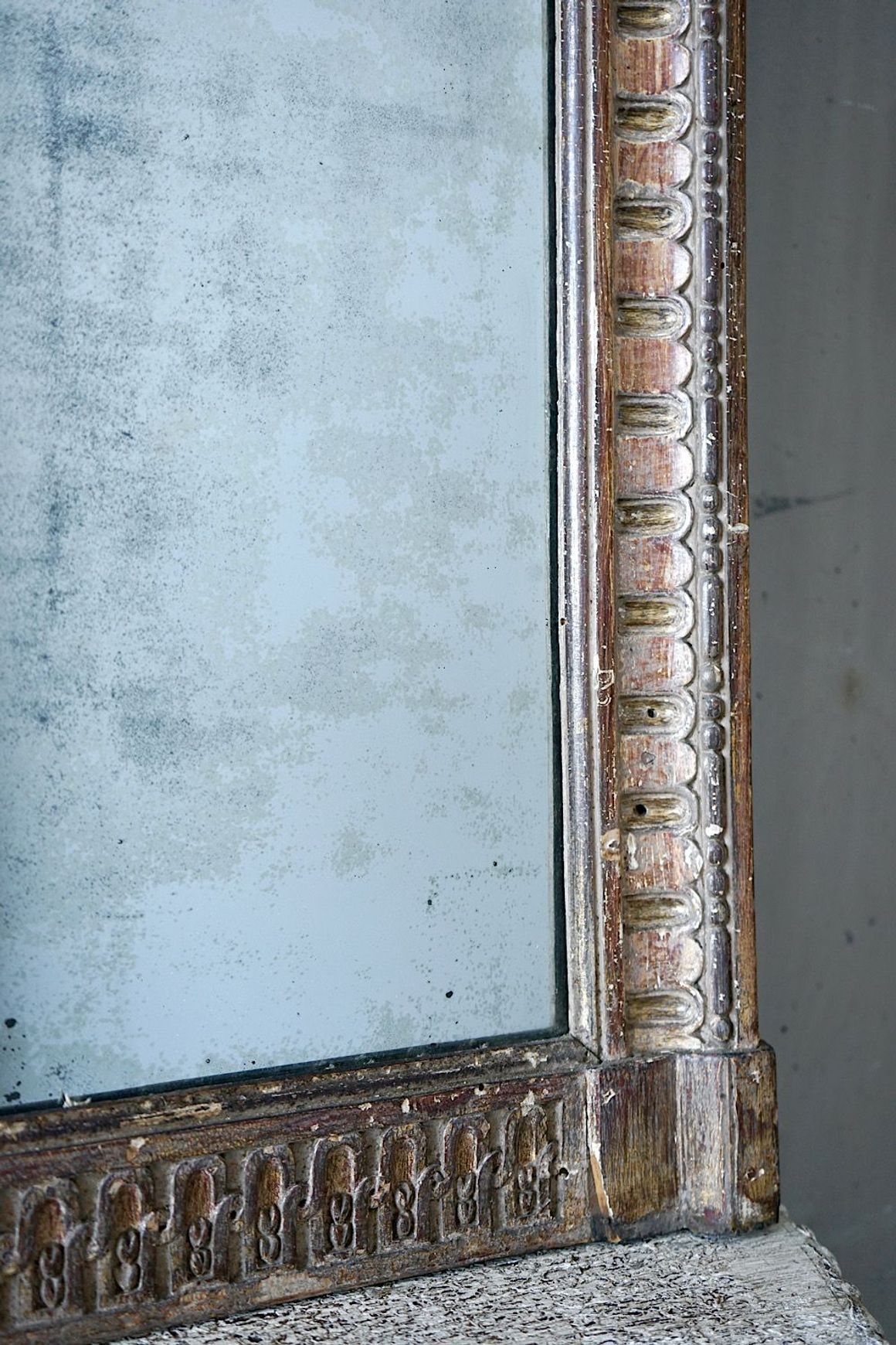 Antique French Louis XVI Overmantle Mirror
