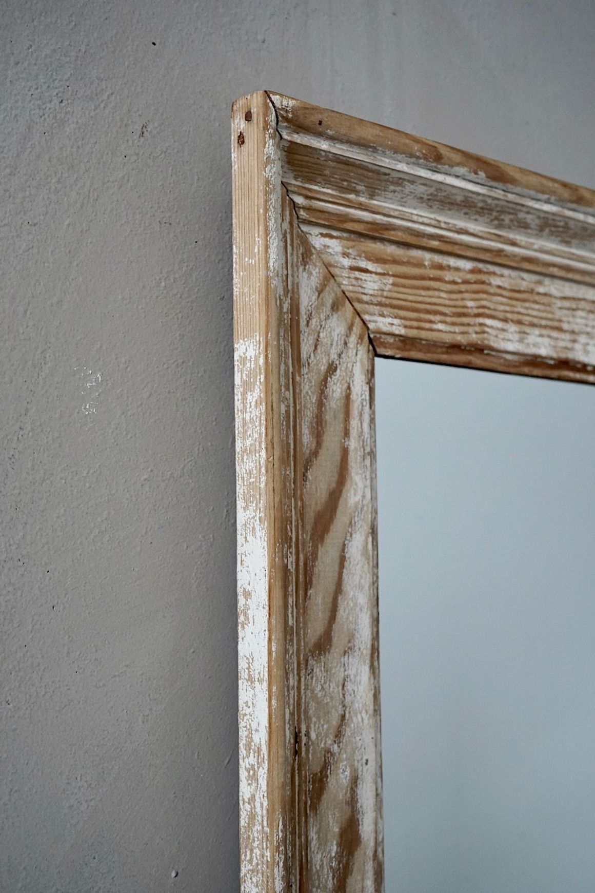 French Antique Mirror with Distressed Patina