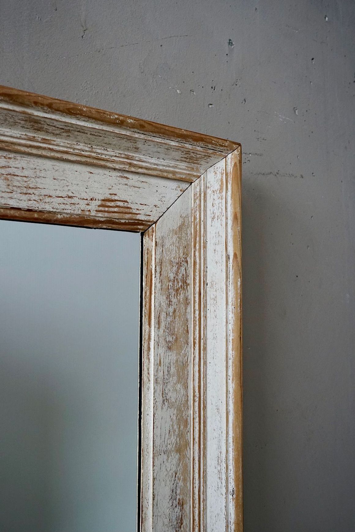 French Antique Mirror with Distressed Patina