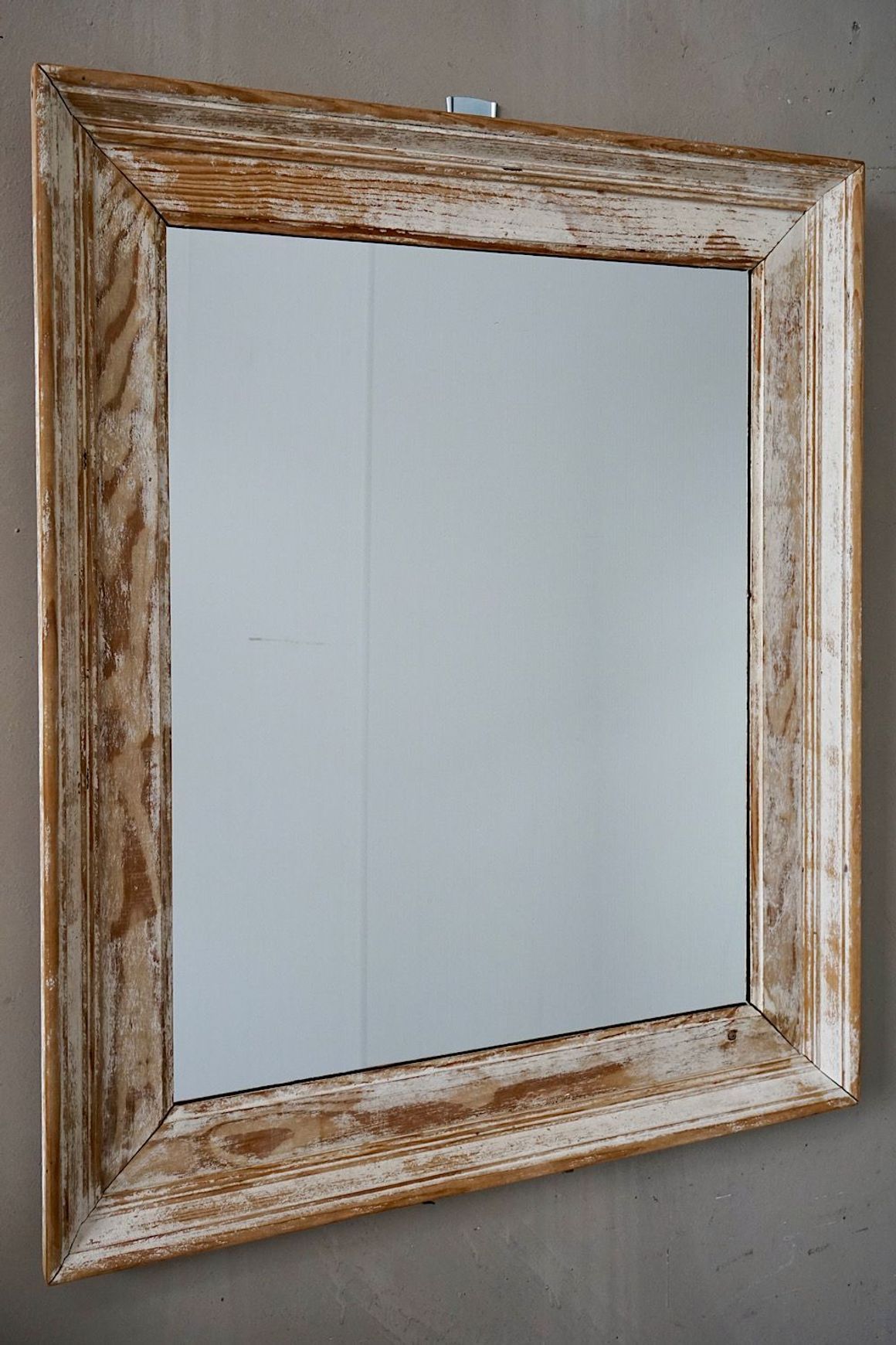 French Antique Mirror with Distressed Patina