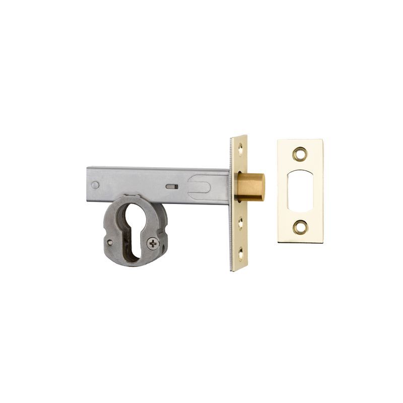 Euro Mortice Deadbolt - 60mm Backset | Polished Brass