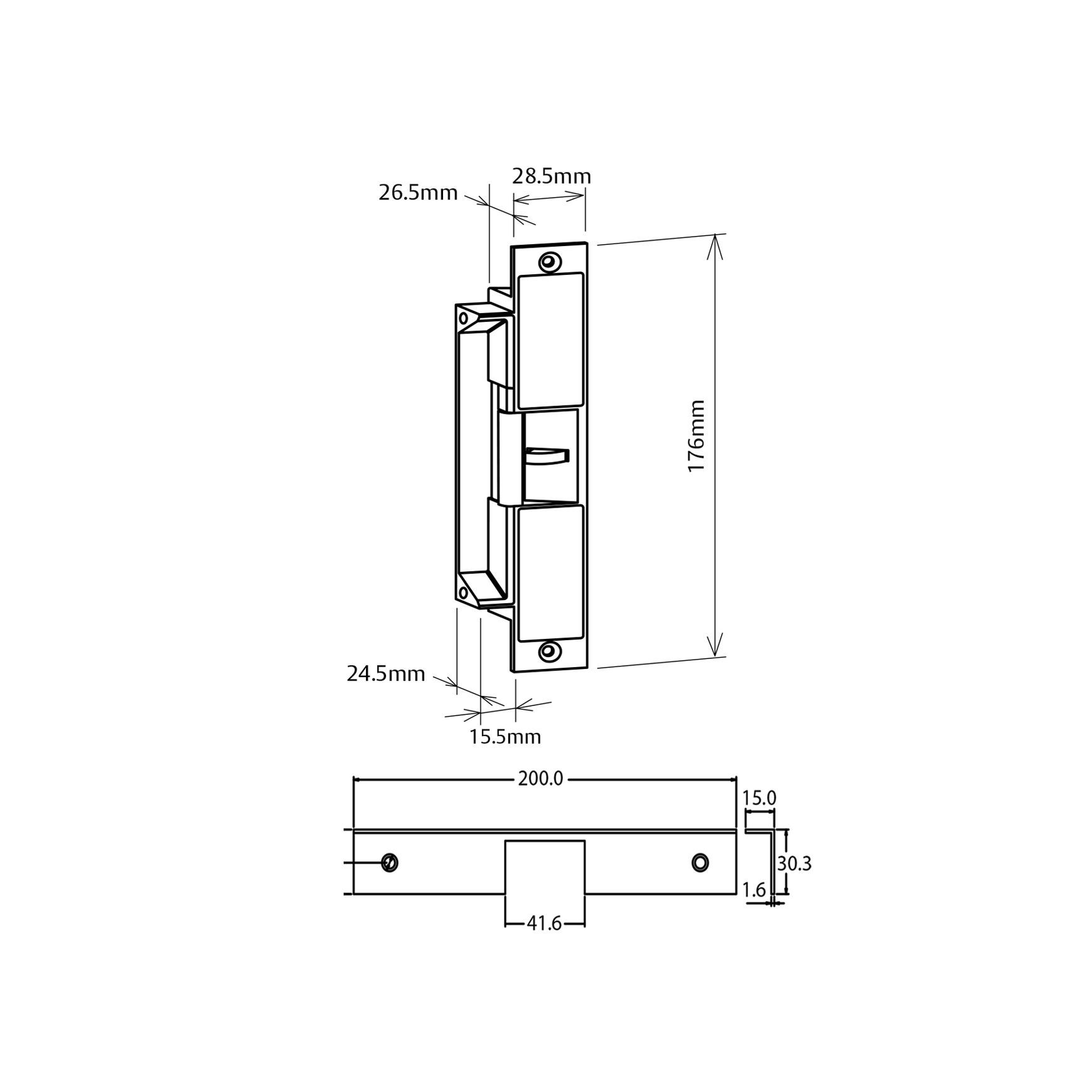 Lockwood ES2000 Monitored Electric Strike Fail Safe