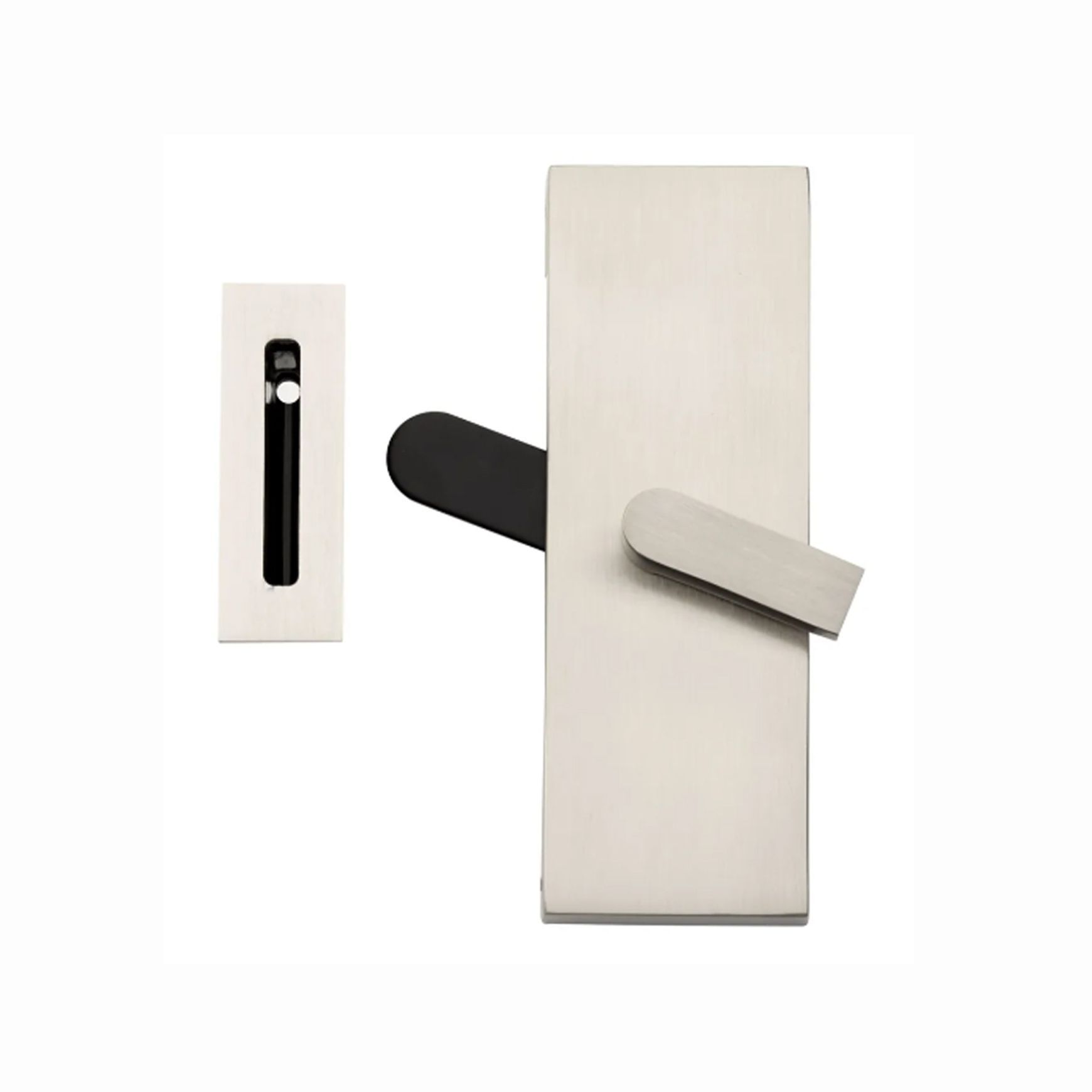 Emtek Rectangular Barn Door Privacy Lock with Strike