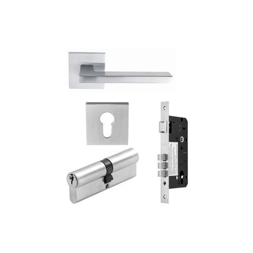 Zanda Matrix Door Handle Lever Set Satin Chrome