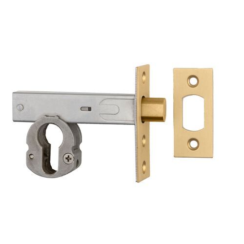 Euro Mortice Deadbolt - 60mm Backset | Brushed Brass