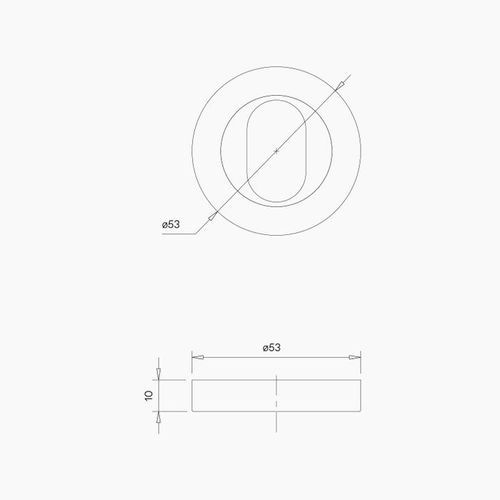Round Cylinder Escutcheon B0002MBLK