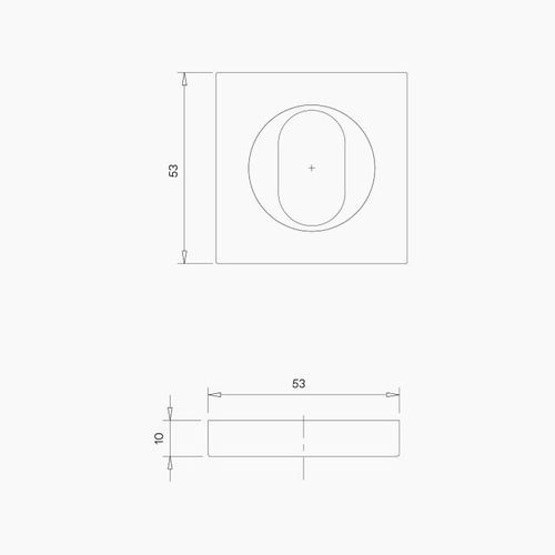 Square Cylinder Escutcheon B1002MBLK