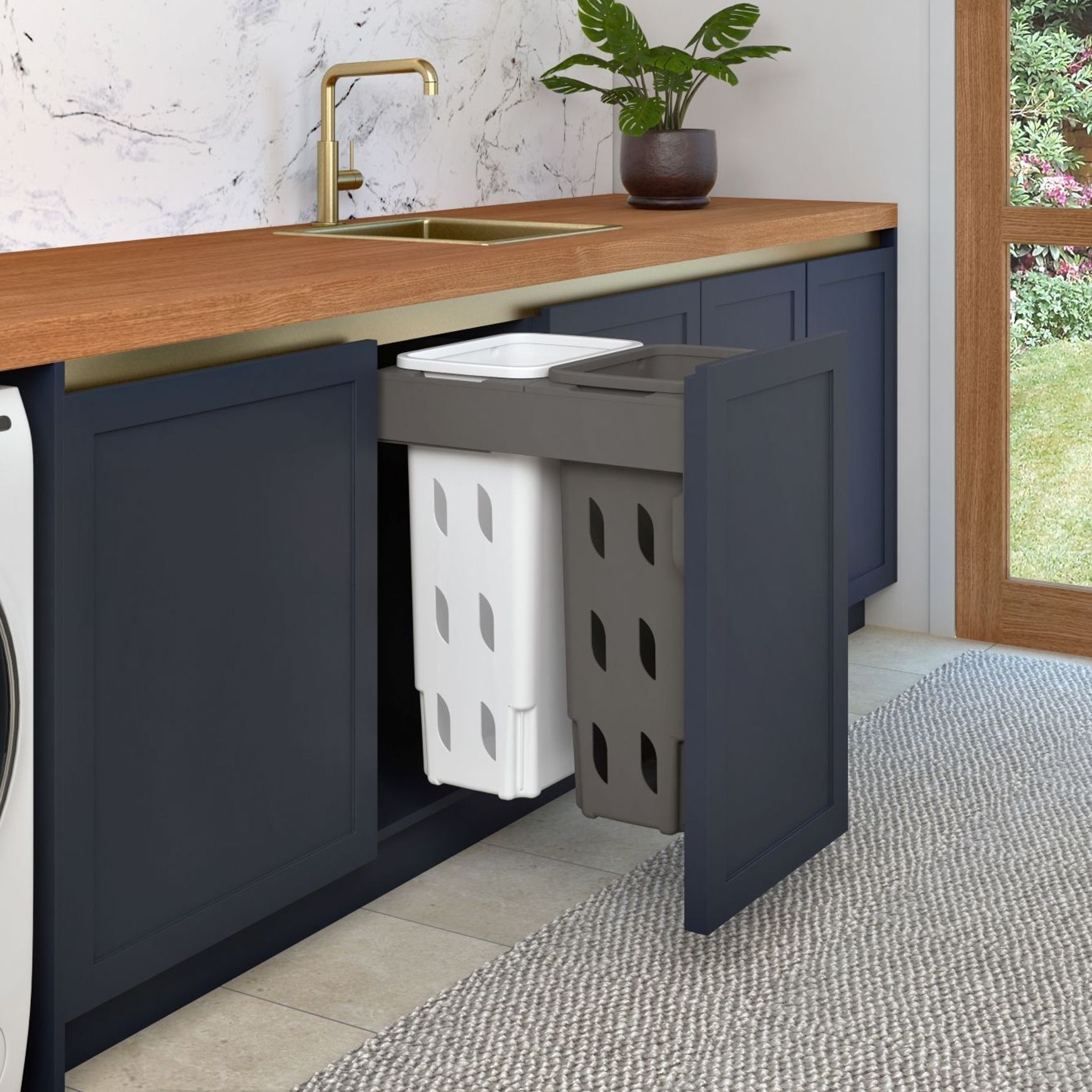 Concelo 2 x 35L Laundry Hampers | Door Pull