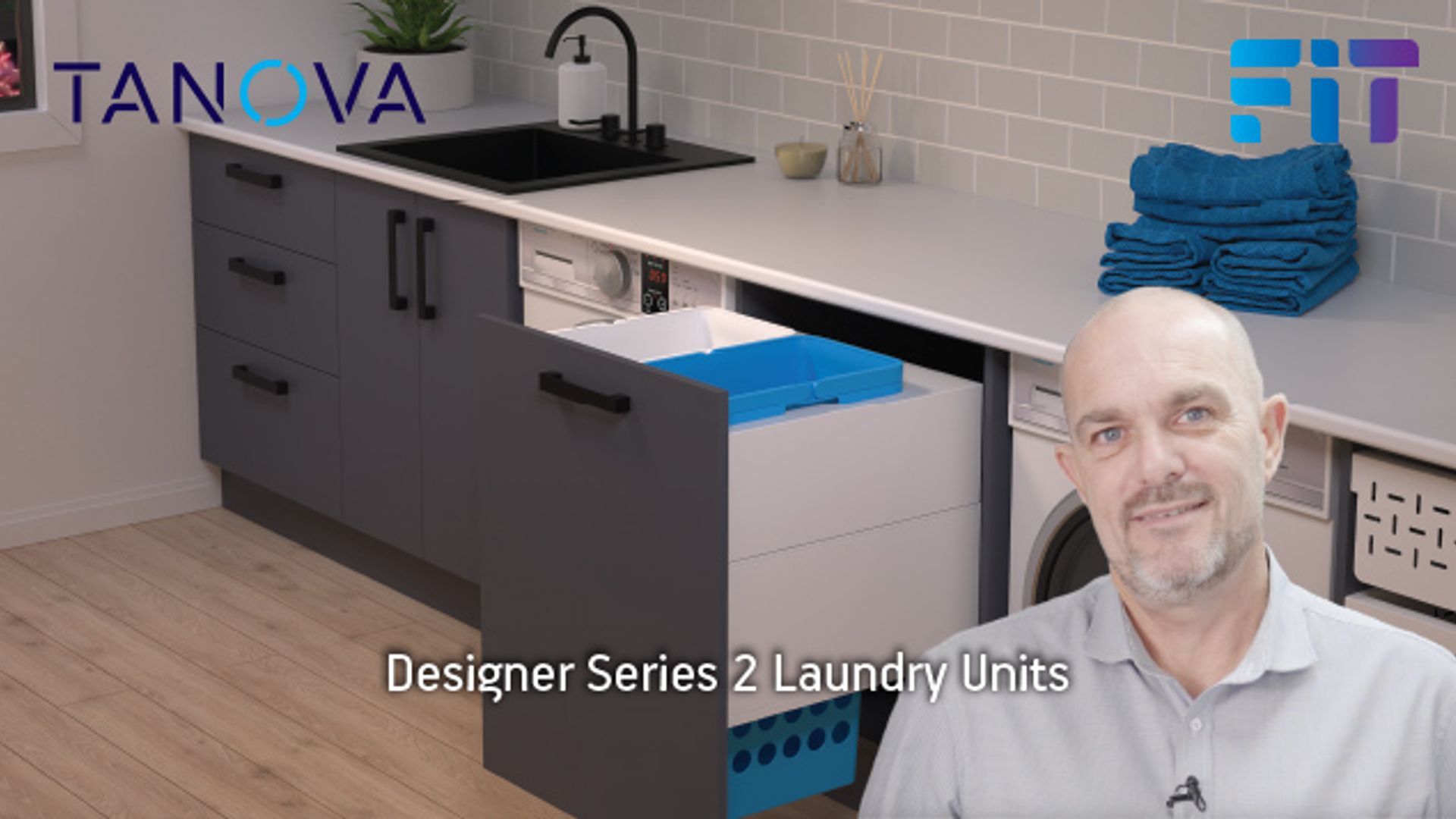 FIT For Purpose Product Video - Tanova Designer Series 2 Laundry Hampers On Quality Simlead Drawers