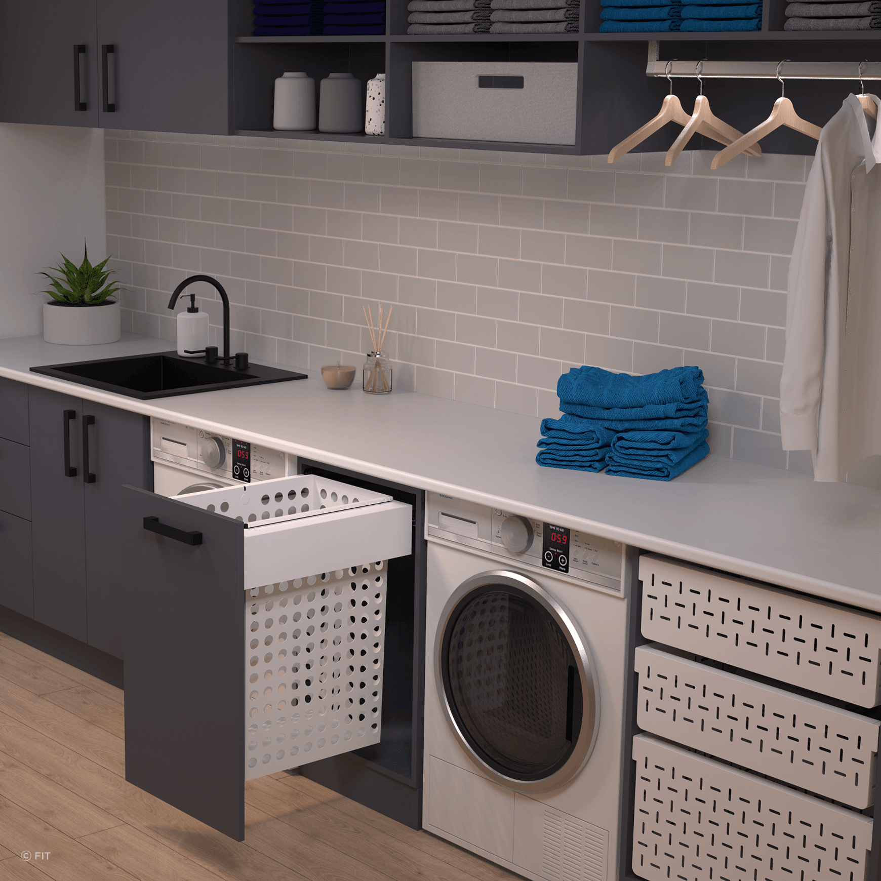 Tanova Simplex & Simplex Plus Pull Out Laundry Baskets
