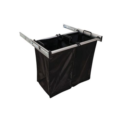 24" Pull-Out Hamper Matt Aluminium