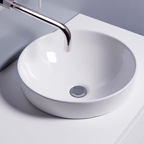 Sleek Round Semi-Recessed Basin