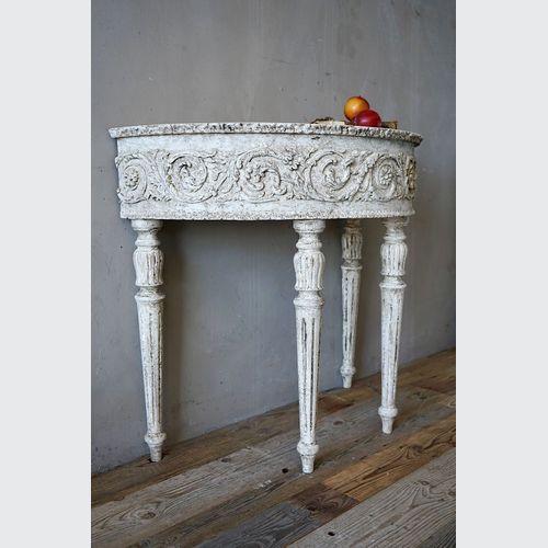 Louis XVI Painted Demi-lune Console